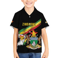 Zimbabwe Wings Flag Family Matching Long Sleeve Bodycon Dress and Hawaiian Shirt Proudly Zimbabwean - Wonder Print Shop