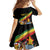 Zimbabwe Wings Flag Family Matching Off The Shoulder Long Sleeve Dress and Hawaiian Shirt Proudly Zimbabwean - Wonder Print Shop