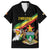 Zimbabwe Wings Flag Family Matching Off Shoulder Short Dress and Hawaiian Shirt Proudly Zimbabwean - Wonder Print Shop