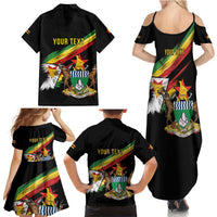 Zimbabwe Wings Flag Family Matching Summer Maxi Dress and Hawaiian Shirt Proudly Zimbabwean - Wonder Print Shop