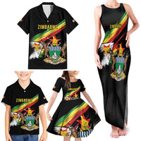 Zimbabwe Wings Flag Family Matching Tank Maxi Dress and Hawaiian Shirt Proudly Zimbabwean - Wonder Print Shop