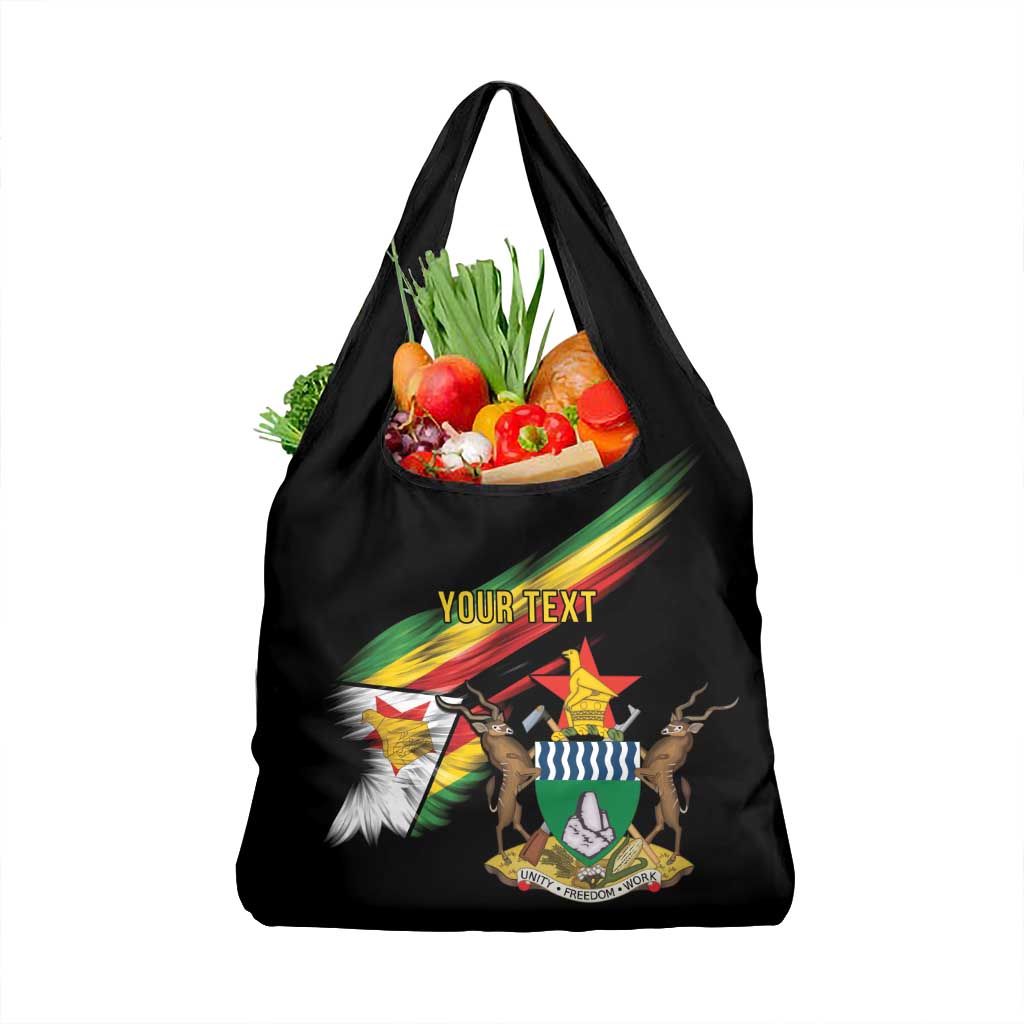 Zimbabwe Wings Flag Grocery Bag Proudly Zimbabwean - Wonder Print Shop