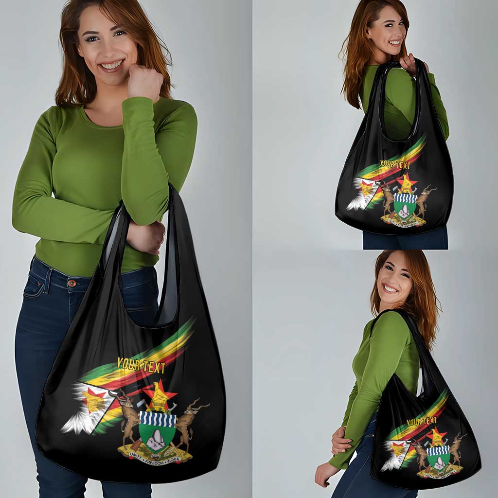 Zimbabwe Wings Flag Grocery Bag Proudly Zimbabwean - Wonder Print Shop