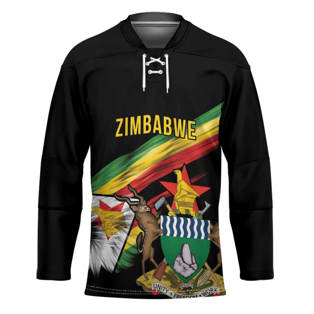 Zimbabwe Wings Flag Hockey Jersey Proudly Zimbabwean - Wonder Print Shop