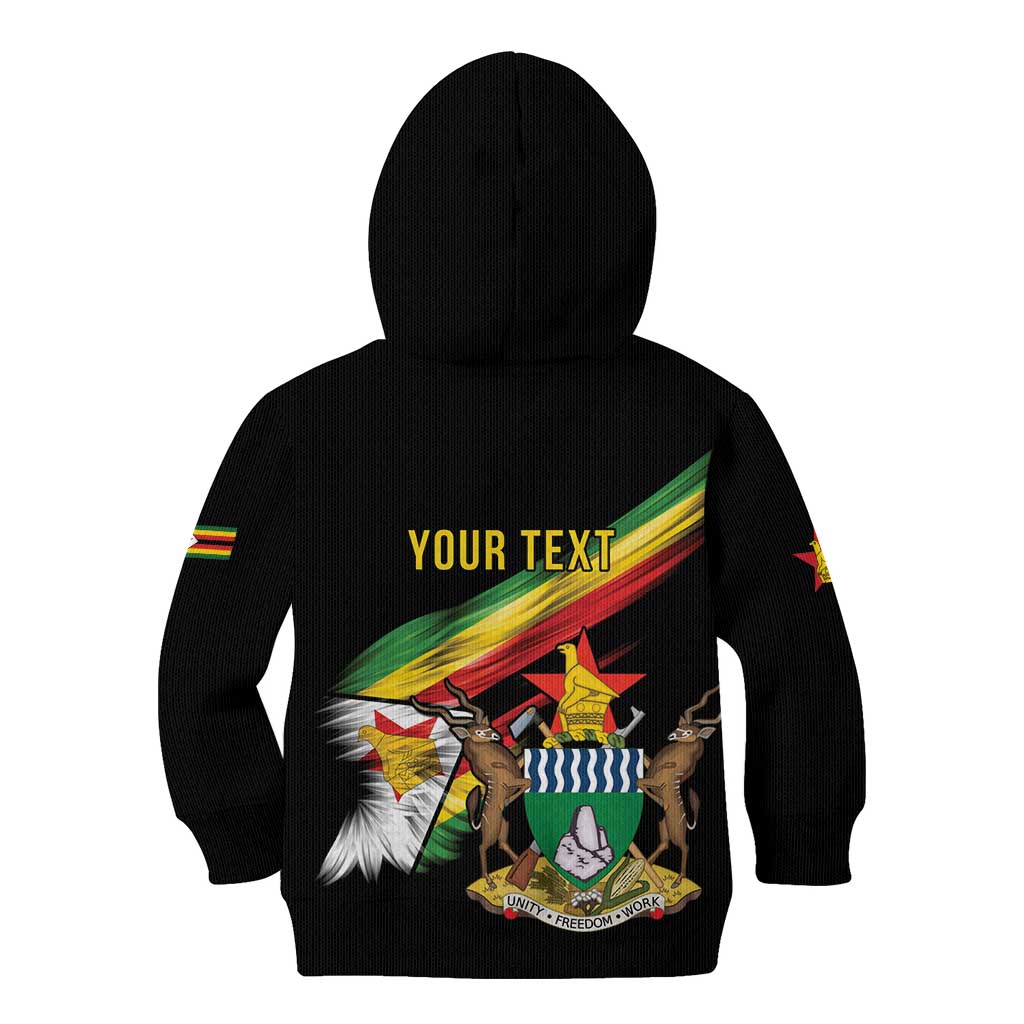Zimbabwe Wings Flag Kid Hoodie Proudly Zimbabwean - Wonder Print Shop