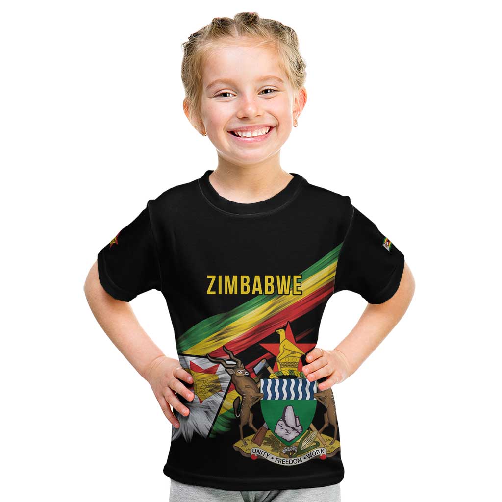 Zimbabwe Wings Flag Kid T Shirt Proudly Zimbabwean - Wonder Print Shop