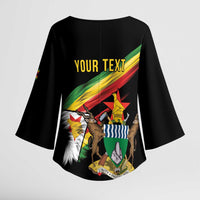 Zimbabwe Wings Flag Kimono Sleeve Blouse Proudly Zimbabwean - Wonder Print Shop
