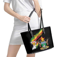 Zimbabwe Wings Flag Leather Tote Bag Proudly Zimbabwean - Wonder Print Shop