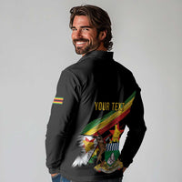 Zimbabwe Wings Flag Long Sleeve Polo Shirt Proudly Zimbabwean - Wonder Print Shop