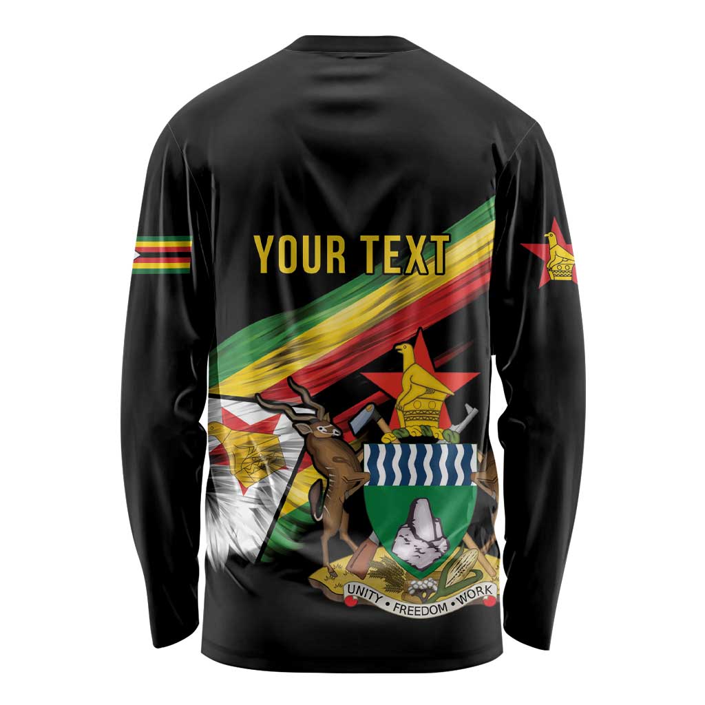 Zimbabwe Wings Flag Long Sleeve Shirt Proudly Zimbabwean - Wonder Print Shop