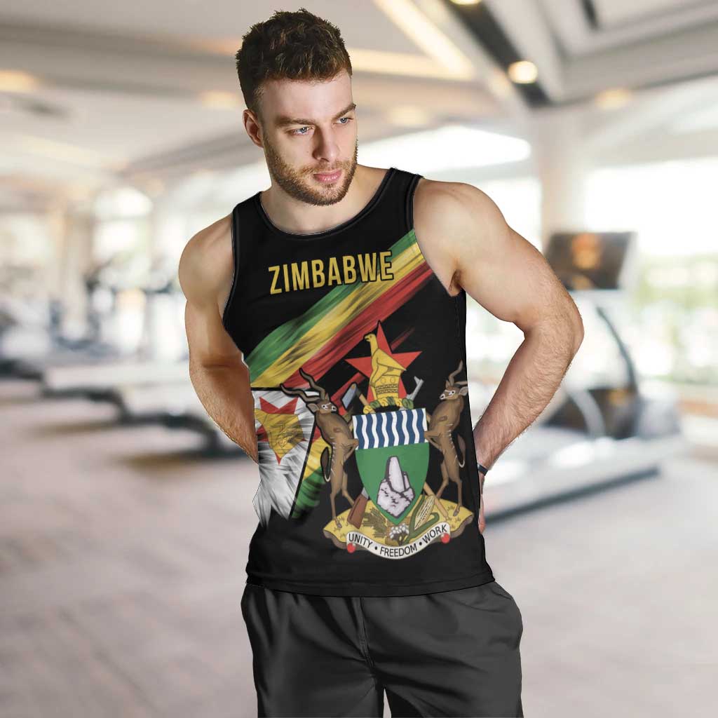 Zimbabwe Wings Flag Men Tank Top Proudly Zimbabwean - Wonder Print Shop