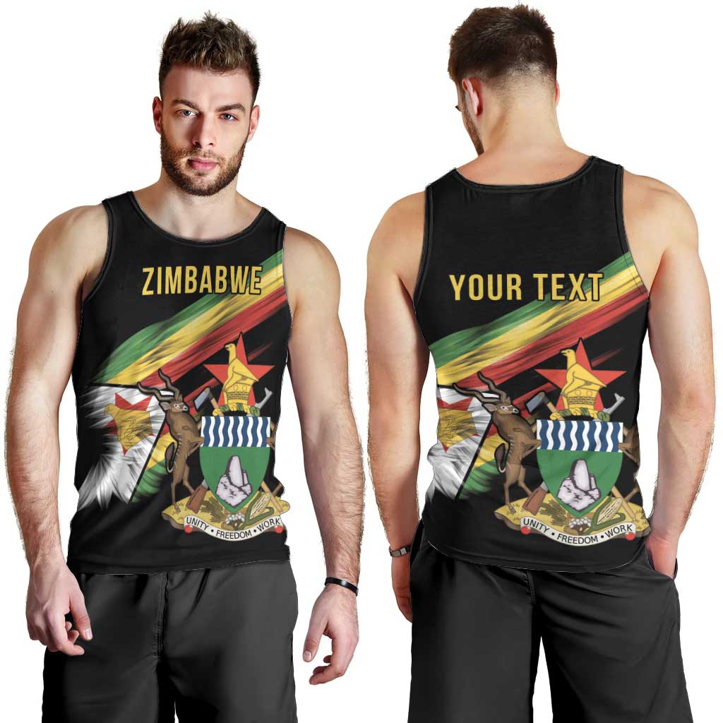 Zimbabwe Wings Flag Men Tank Top Proudly Zimbabwean - Wonder Print Shop