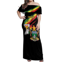 Zimbabwe Wings Flag Off Shoulder Maxi Dress Proudly Zimbabwean - Wonder Print Shop