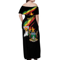Zimbabwe Wings Flag Off Shoulder Maxi Dress Proudly Zimbabwean - Wonder Print Shop