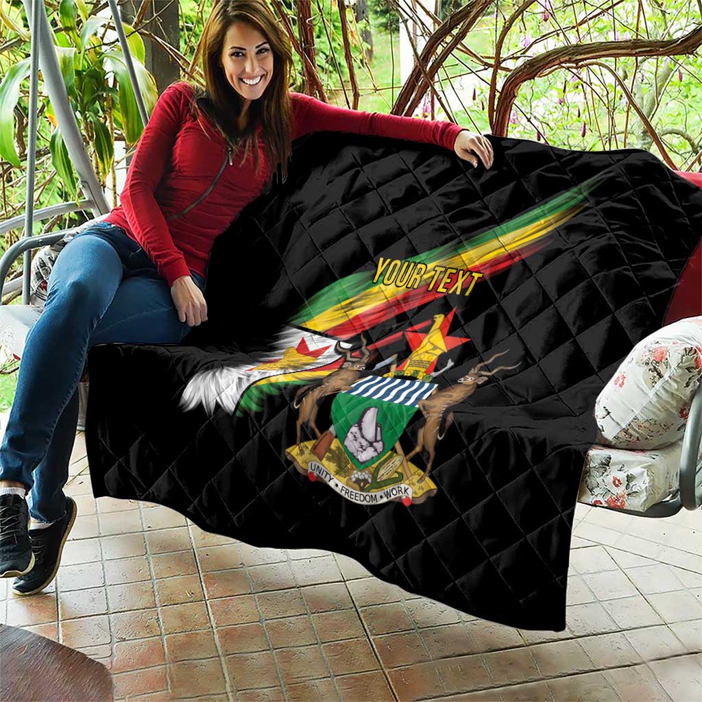 Zimbabwe Wings Flag Quilt Proudly Zimbabwean - Wonder Print Shop