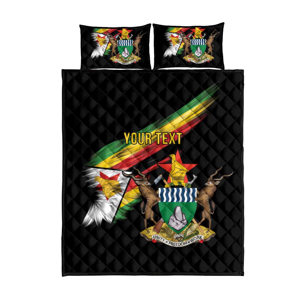 Zimbabwe Wings Flag Quilt Bed Set Proudly Zimbabwean - Wonder Print Shop