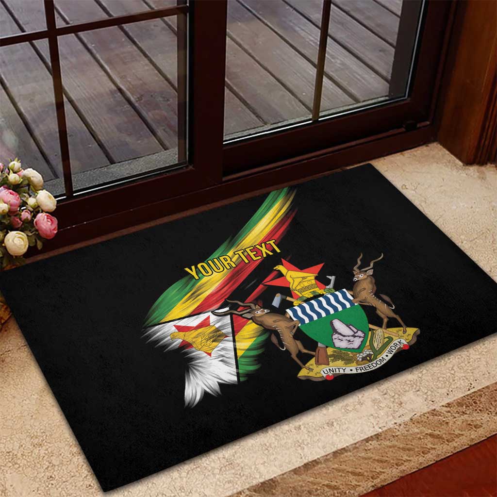 Zimbabwe Wings Flag Rubber Doormat Proudly Zimbabwean - Wonder Print Shop
