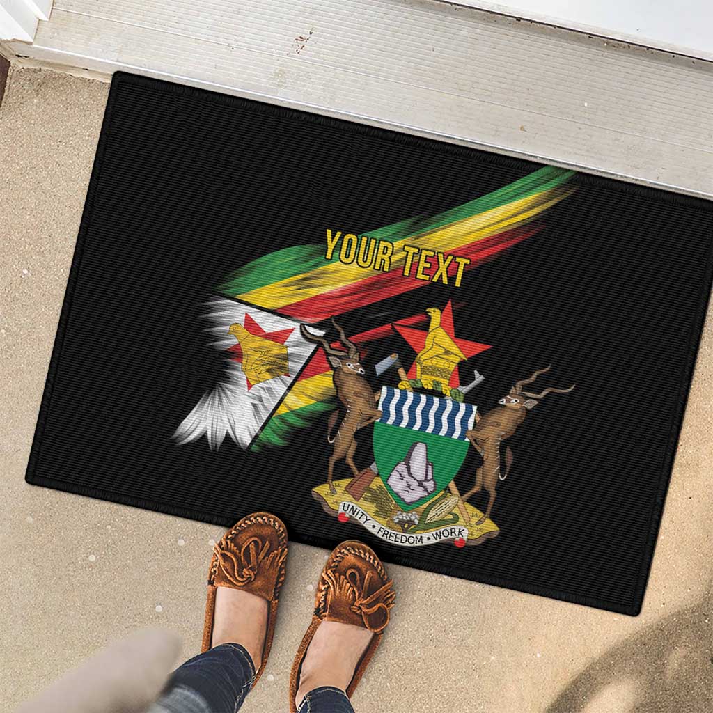 Zimbabwe Wings Flag Rubber Doormat Proudly Zimbabwean - Wonder Print Shop