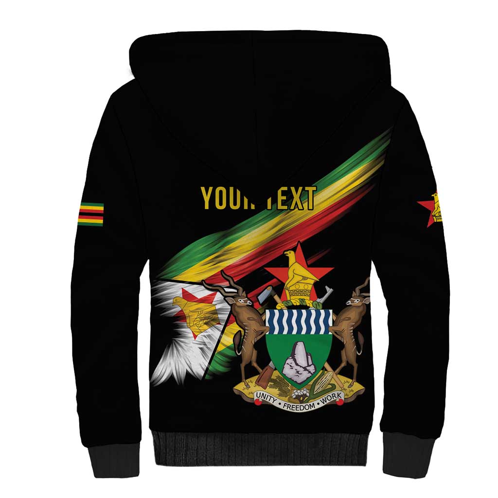 Zimbabwe Wings Flag Sherpa Hoodie Proudly Zimbabwean - Wonder Print Shop