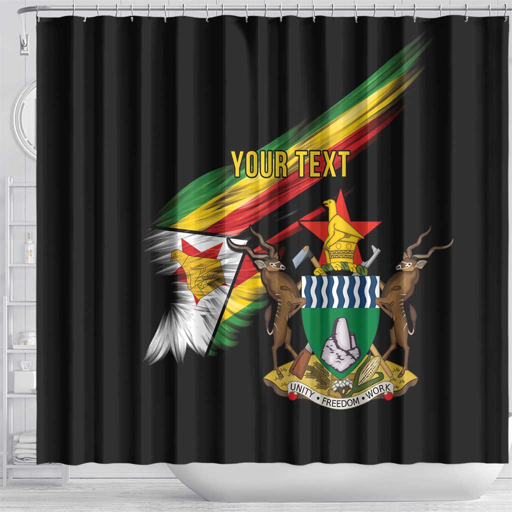Zimbabwe Wings Flag Shower Curtain Proudly Zimbabwean - Wonder Print Shop
