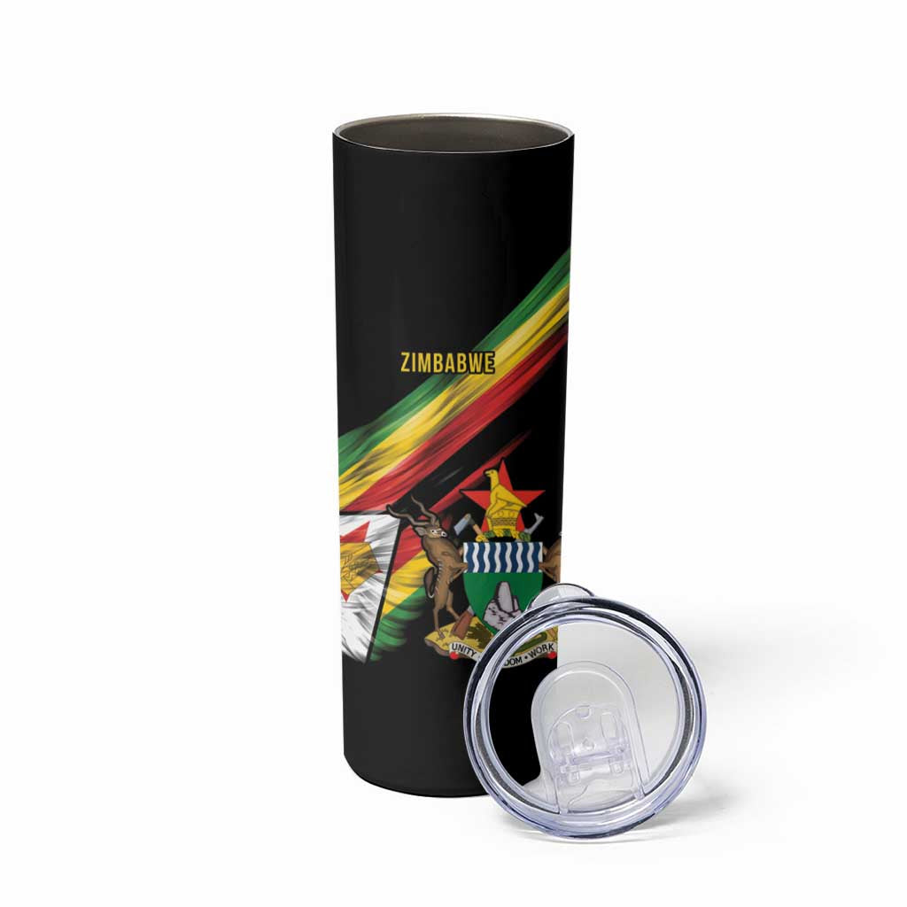 Zimbabwe Wings Flag Skinny Tumbler Proudly Zimbabwean - Wonder Print Shop