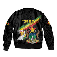 Zimbabwe Wings Flag Sleeve Zip Bomber Jacket Proudly Zimbabwean - Wonder Print Shop