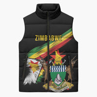 Zimbabwe Wings Flag Sleeveless Puffer Jacket Proudly Zimbabwean - Wonder Print Shop