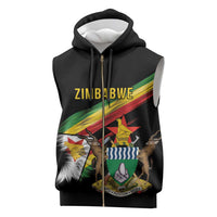 Zimbabwe Wings Flag Sleeveless Zip Hoodie Proudly Zimbabwean - Wonder Print Shop