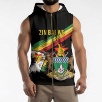 Zimbabwe Wings Flag Sleeveless Zip Hoodie Proudly Zimbabwean - Wonder Print Shop