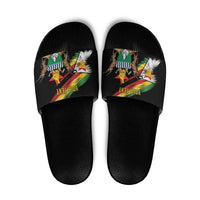 Zimbabwe Wings Flag Slide Sandals Proudly Zimbabwean - Wonder Print Shop
