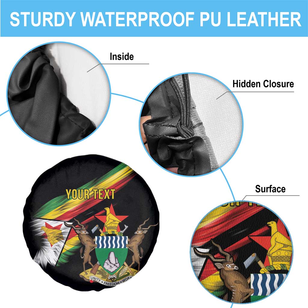 Zimbabwe Wings Flag Spare Tire Cover Proudly Zimbabwean - Wonder Print Shop