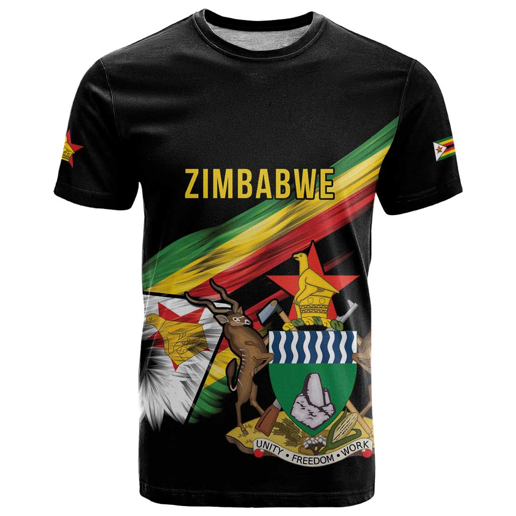 Zimbabwe Wings Flag T Shirt Proudly Zimbabwean - Wonder Print Shop
