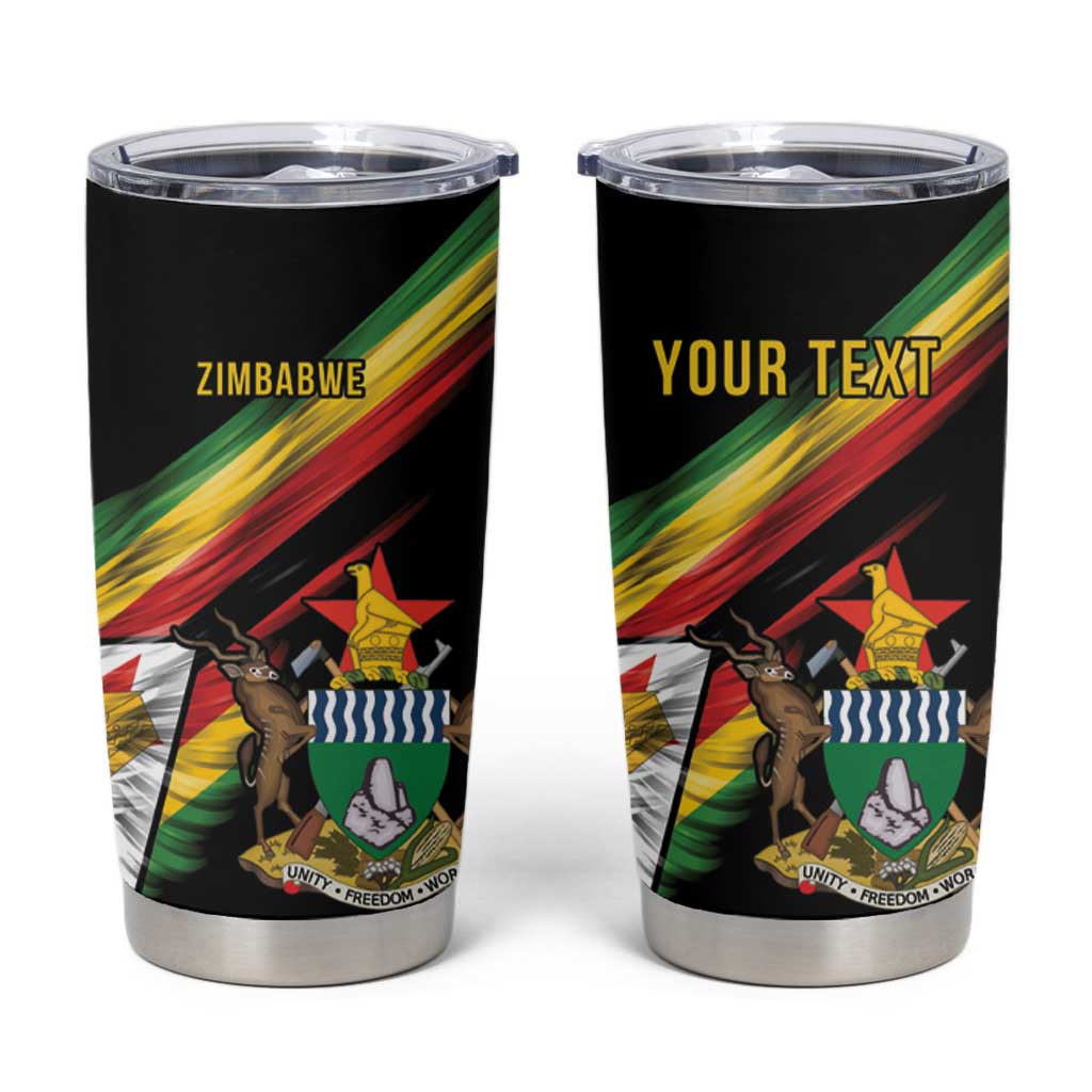 Zimbabwe Wings Flag Tumbler Cup Proudly Zimbabwean - Wonder Print Shop
