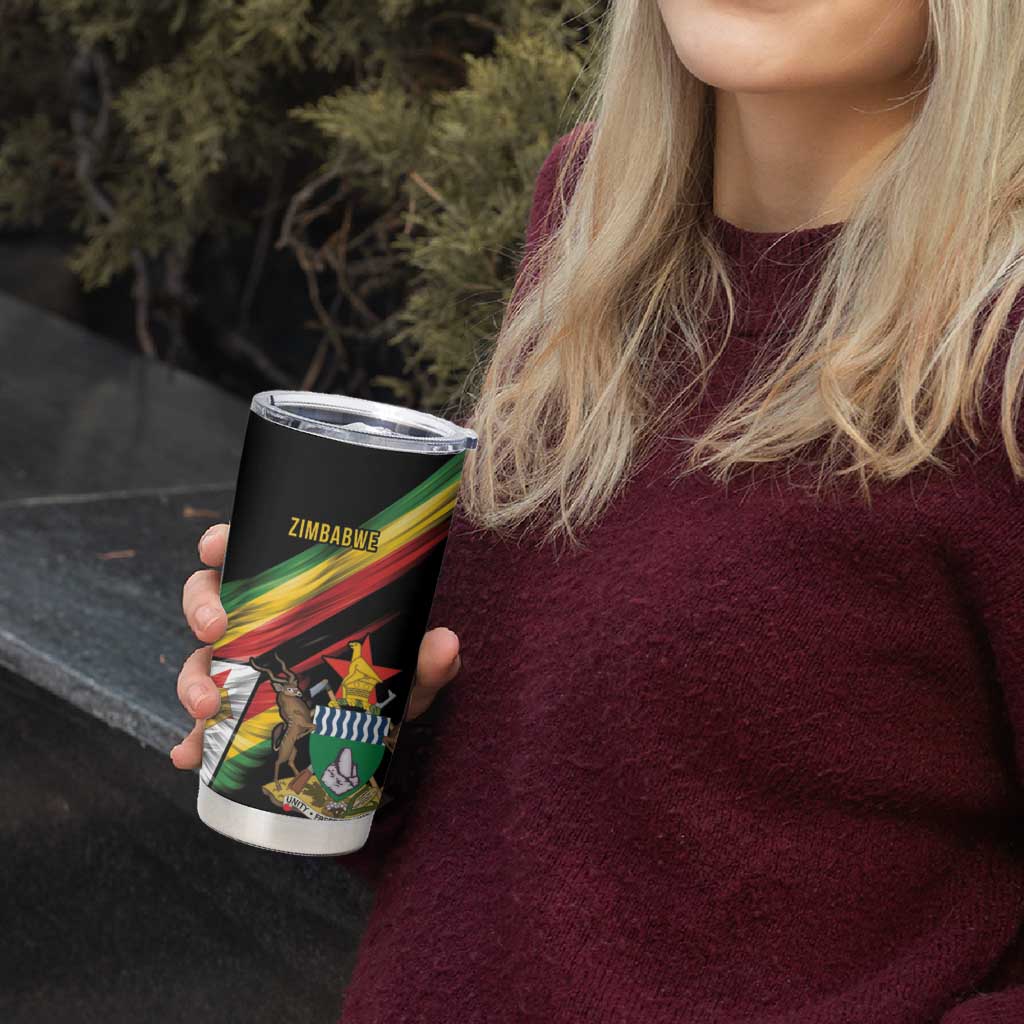 Zimbabwe Wings Flag Tumbler Cup Proudly Zimbabwean - Wonder Print Shop