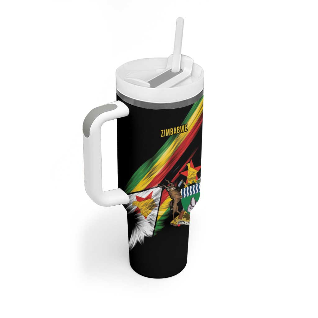 Zimbabwe Wings Flag Tumbler With Handle Proudly Zimbabwean - Wonder Print Shop
