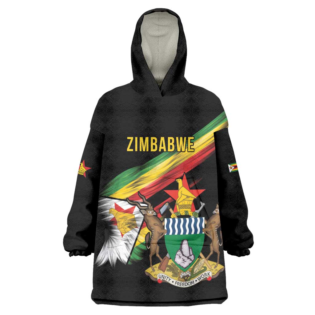 Zimbabwe Wings Flag Wearable Blanket Hoodie Proudly Zimbabwean - Wonder Print Shop