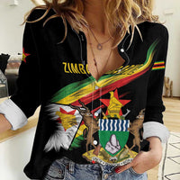 Zimbabwe Wings Flag Women Casual Shirt Proudly Zimbabwean - Wonder Print Shop