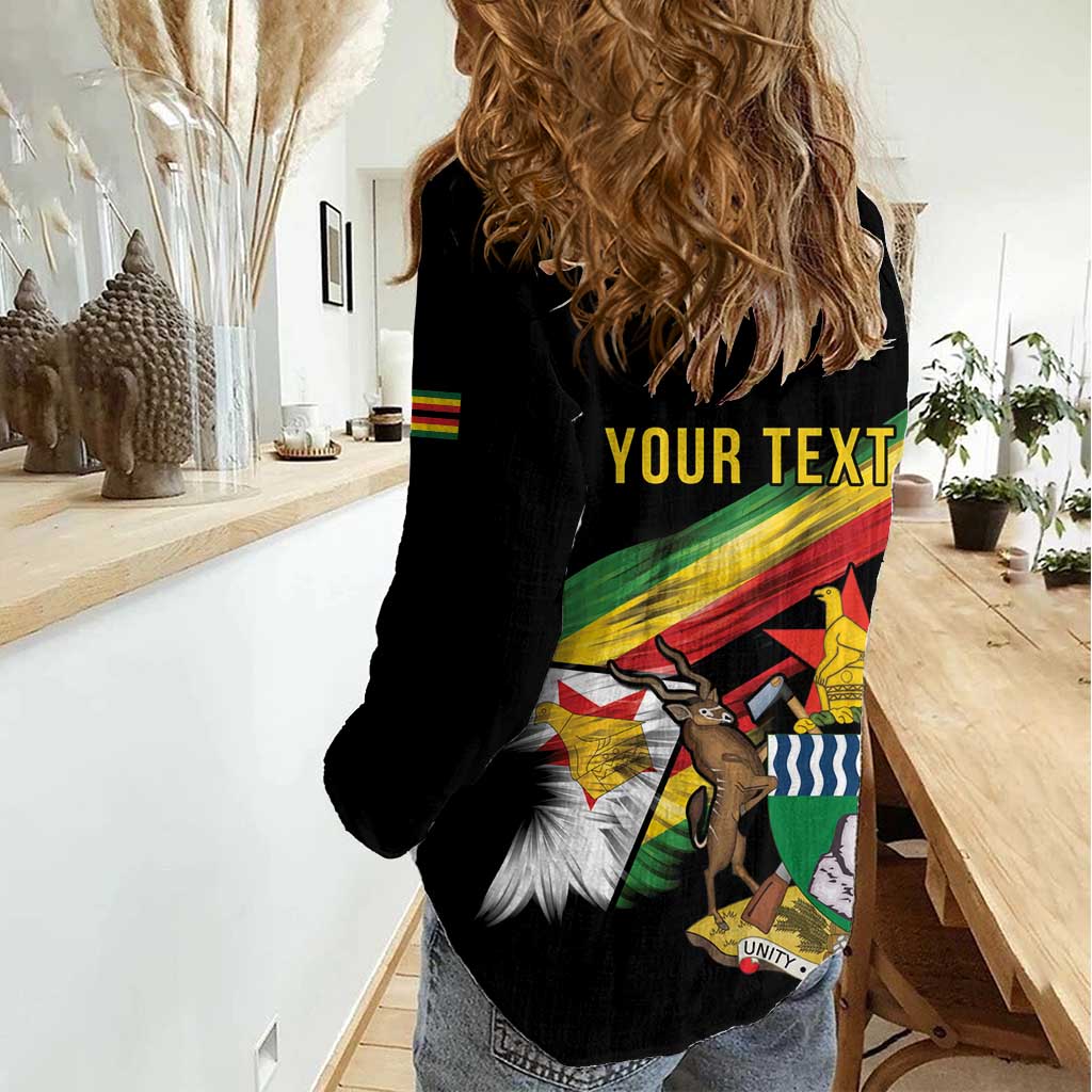 Zimbabwe Wings Flag Women Casual Shirt Proudly Zimbabwean - Wonder Print Shop