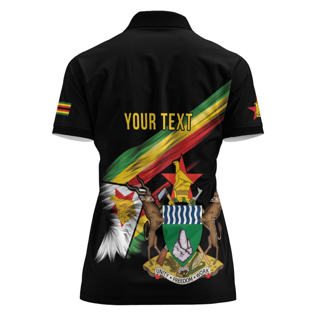 Zimbabwe Wings Flag Women Polo Shirt Proudly Zimbabwean - Wonder Print Shop
