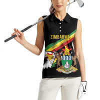 Zimbabwe Wings Flag Women Sleeveless Polo Shirt Proudly Zimbabwean - Wonder Print Shop
