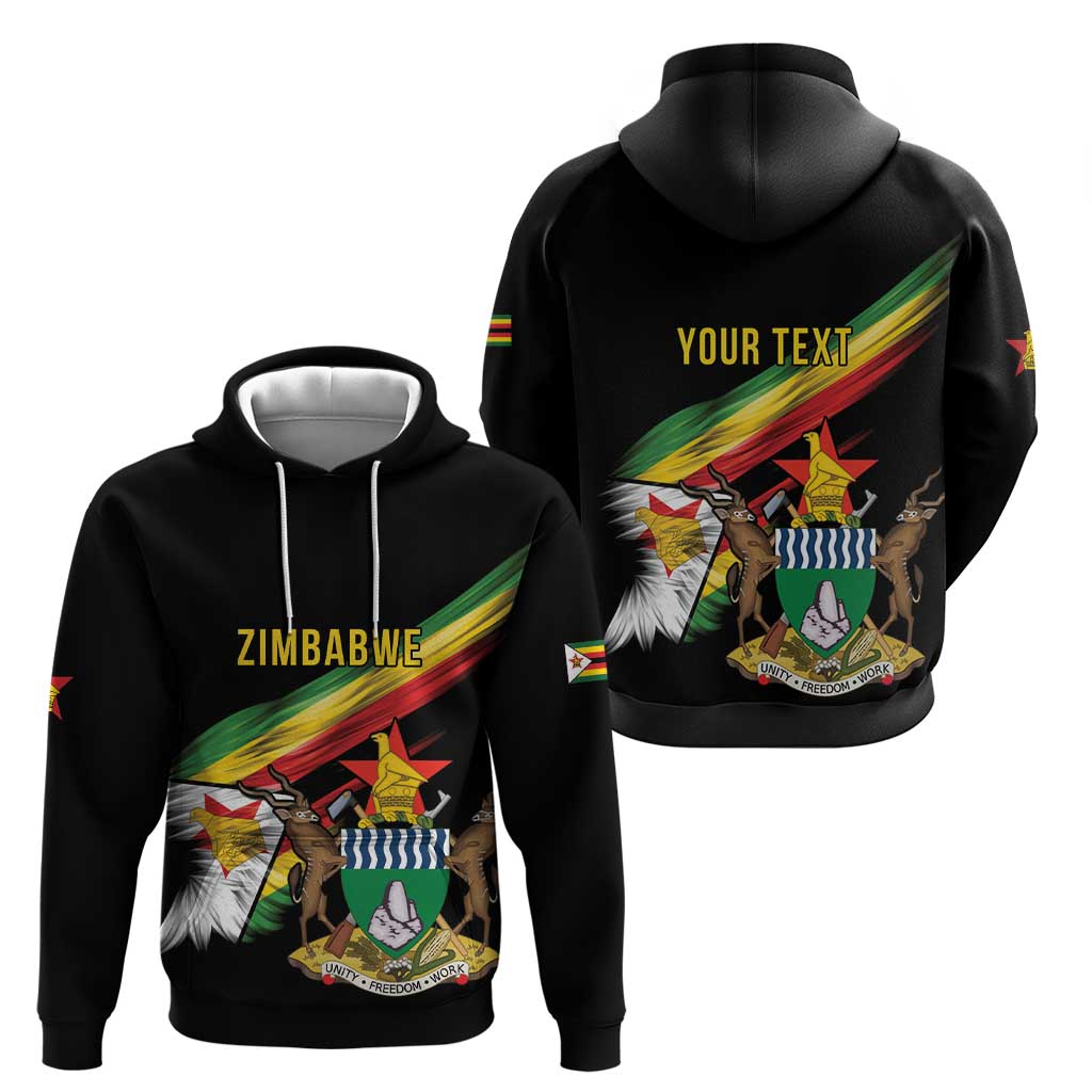 Zimbabwe Wings Flag Zip Hoodie Proudly Zimbabwean - Wonder Print Shop