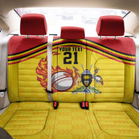 Uganda Cricket Custom Back Car Seat Cover Cranes Cricket Ball Fire - Wonder Print Shop