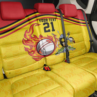 Uganda Cricket Custom Back Car Seat Cover Cranes Cricket Ball Fire - Wonder Print Shop