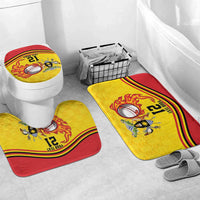 Uganda Cricket Custom Bathroom Set Cranes Cricket Ball Fire - Wonder Print Shop
