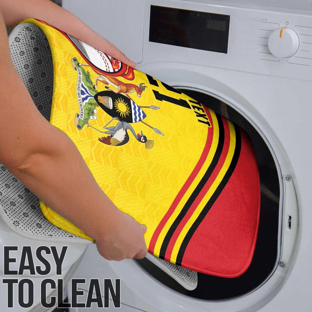 Uganda Cricket Custom Bathroom Set Cranes Cricket Ball Fire - Wonder Print Shop