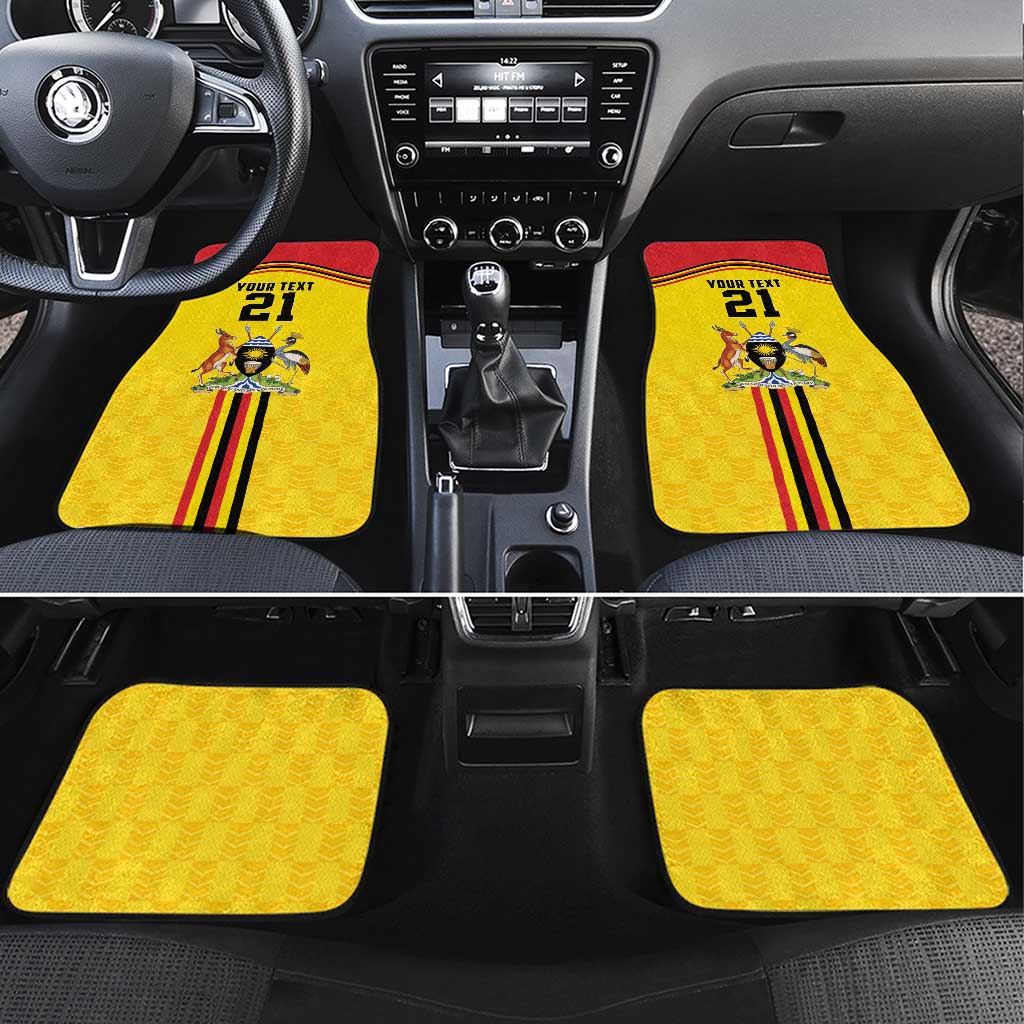 Uganda Cricket Custom Car Mats Cranes Cricket Ball Fire - Wonder Print Shop