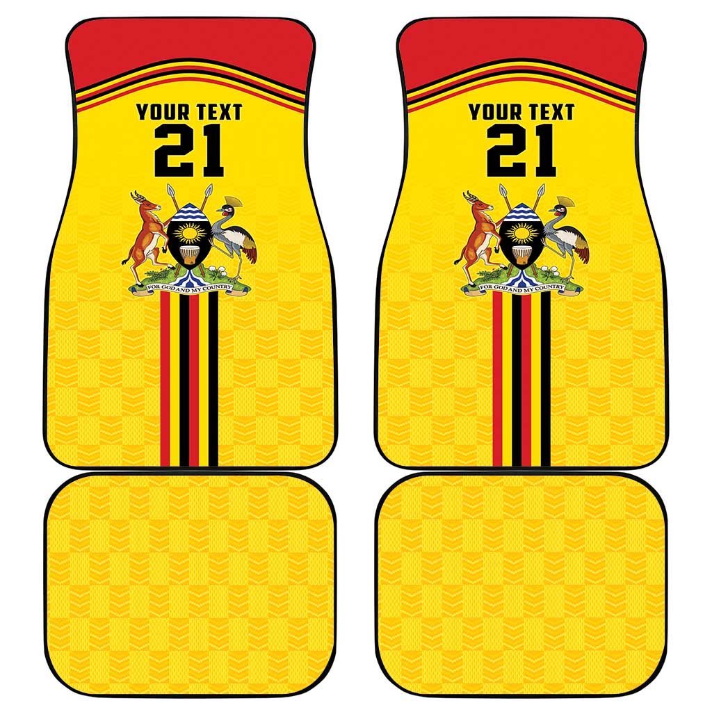 Uganda Cricket Custom Car Mats Cranes Cricket Ball Fire - Wonder Print Shop