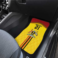 Uganda Cricket Custom Car Mats Cranes Cricket Ball Fire - Wonder Print Shop