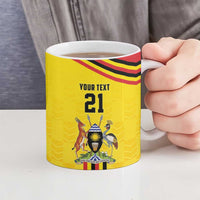 Uganda Cricket Ceramic Mug Cranes Cricket Ball Fire - Wonder Print Shop