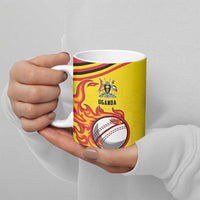 Uganda Cricket Ceramic Mug Cranes Cricket Ball Fire - Wonder Print Shop